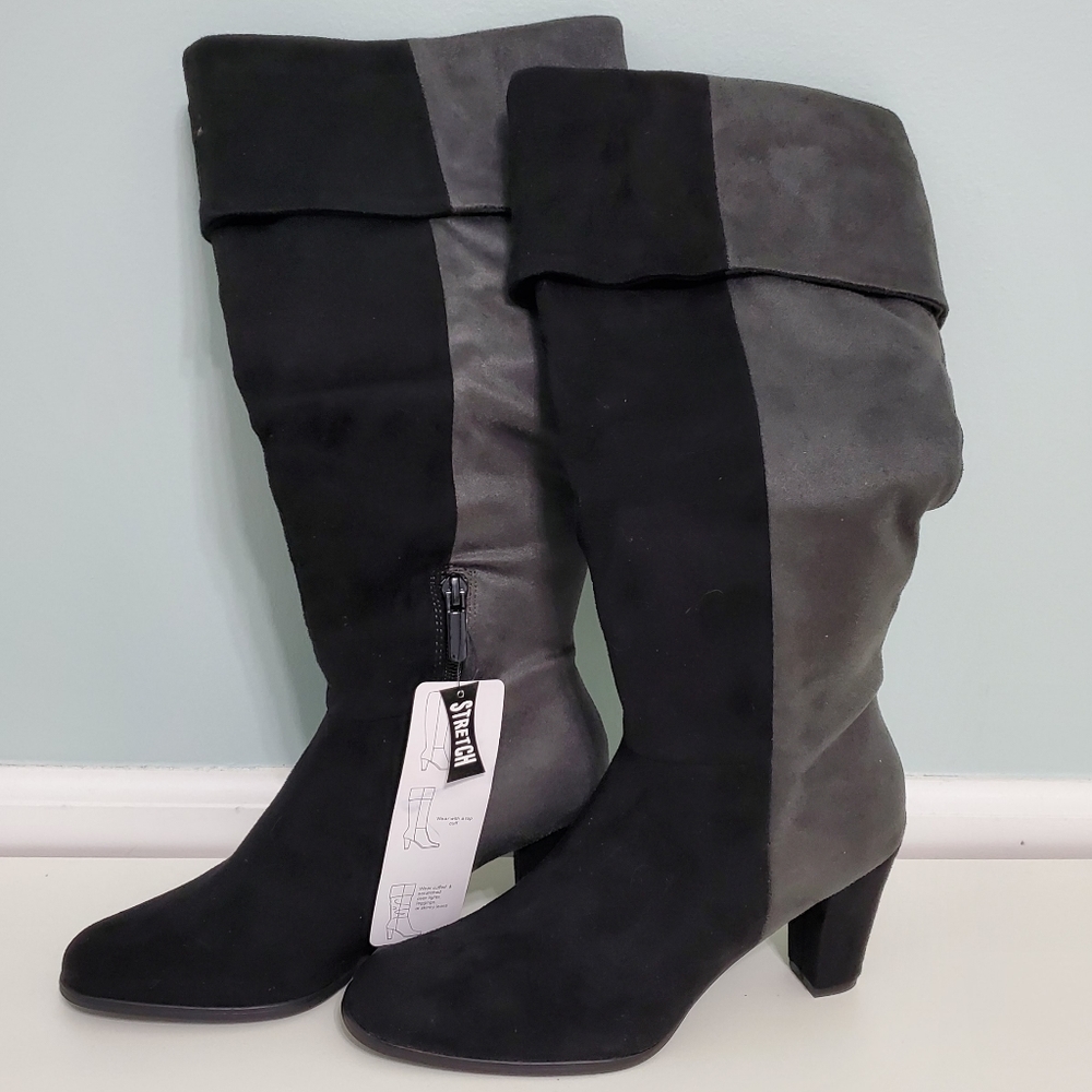 *Donating Soon - Make Offer* Black and Grey soft boots size 6.5M NEW